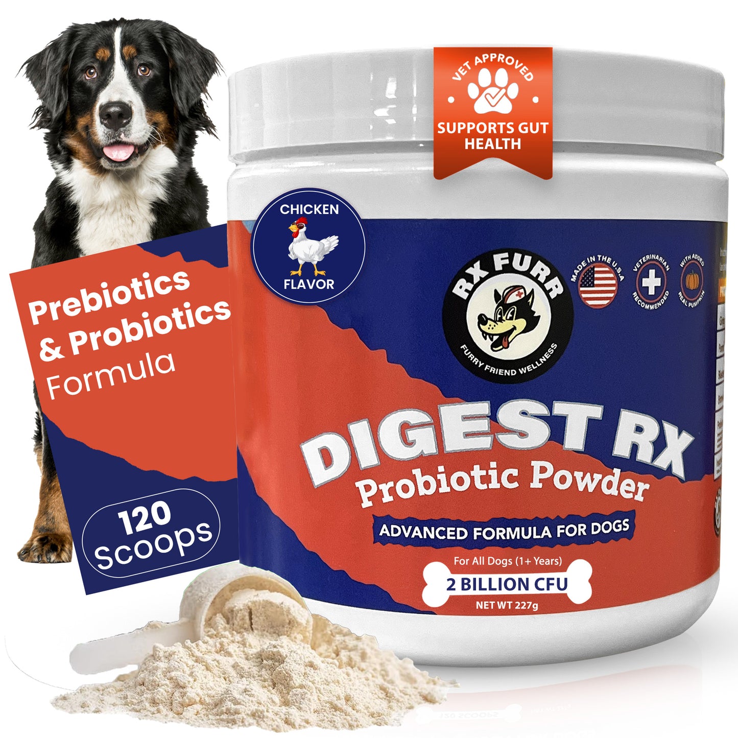 Rx-Furr Probiotics for Dogs– Gut & Immune Support